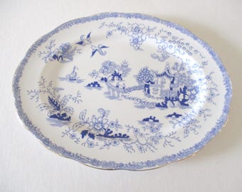 Rare Royal Albert Mikado large serving platter 15&quot; x 11.5&quot;, excellent condition