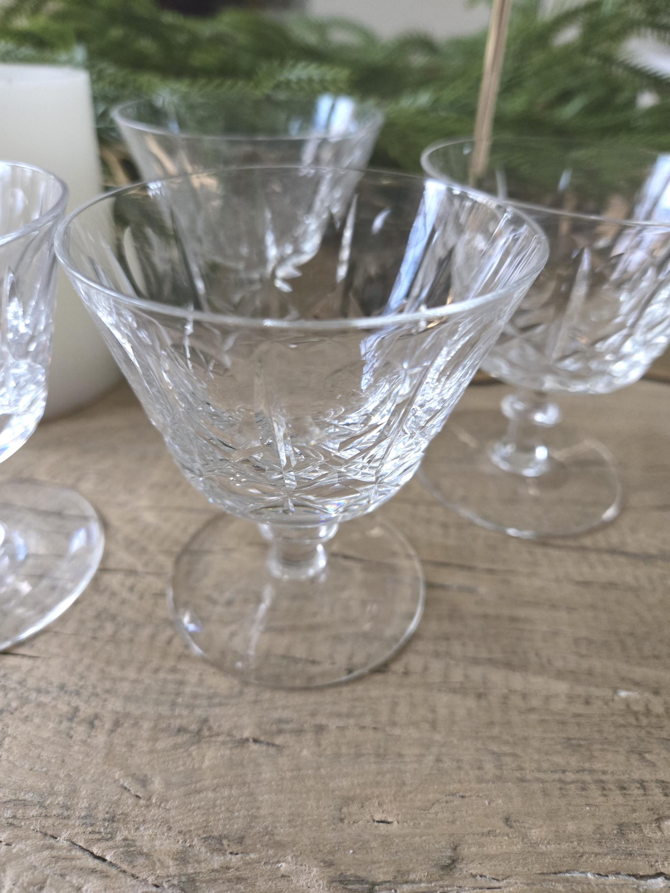 Small crystal dessert cups vintage - Etsy 日本