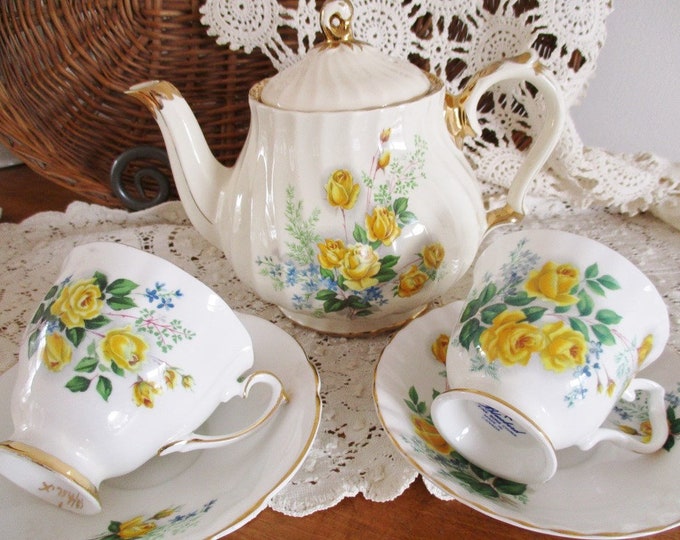 SADLER YELLOW ROSE Tea Set Includes Sadler 45 Cup Teapot and Etsy