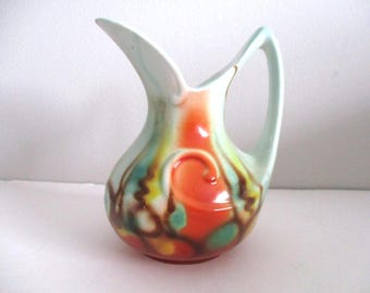 ヴィンテージ アールデコ ロイヤルアート 陶器 水差し 高さ 5 1/2 インチ、1930 年代イギリス、状態良好