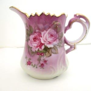 Vintage Lefton China Handpainted Jug: Cottage Chic Decor
