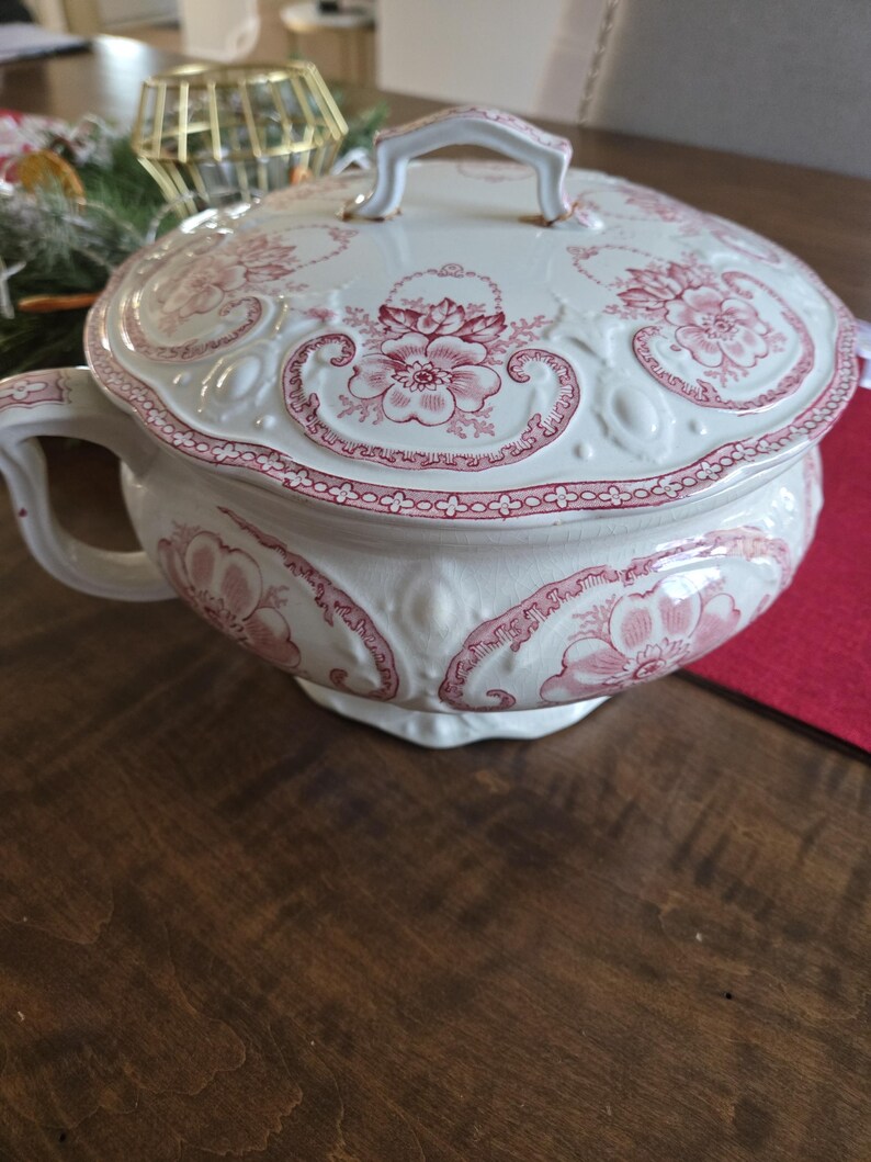 Orinal antiguo de transferencia semiporcelana inglés Dudson Wilcox & Till, buen estado imagen 14