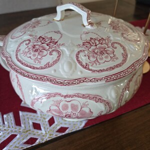 Orinal antiguo de transferencia semiporcelana inglés Dudson Wilcox & Till, buen estado imagen 13