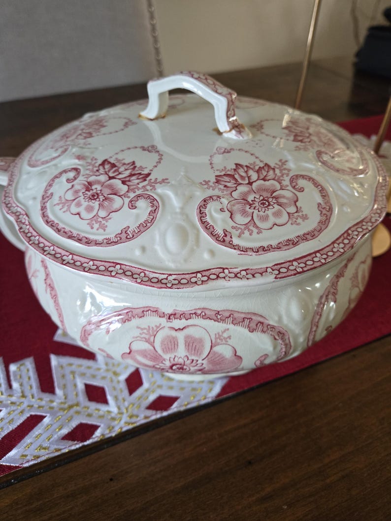 Orinal antiguo de transferencia semiporcelana inglés Dudson Wilcox & Till, buen estado imagen 13