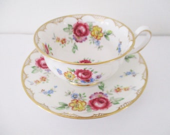 Vintage Royal Chelsea Teacup and Saucer, Made in England, excellent condition