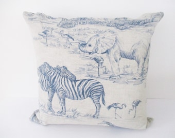 Cushion 16" x 16" animal print cushion, custom made