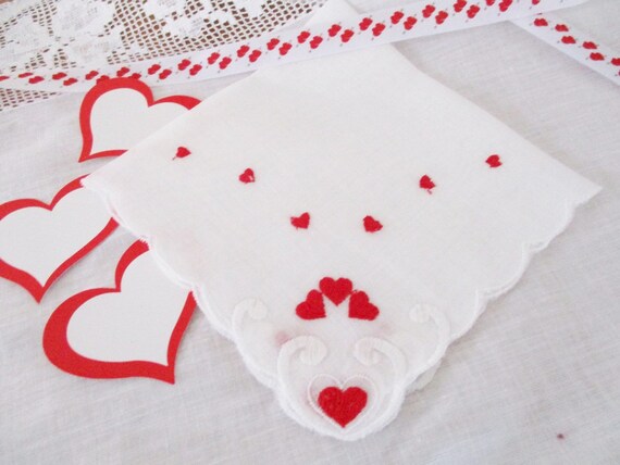 Hankie Pocket Square Handkerchief RED Gingham 2 Check Quality Cotton UK Made