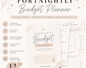 Fortnightly Budget Planner Bundle | Bills, Savings, Cash Envelope Tracker (Digital Download)