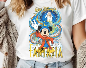 Komfortfarben Fantasia Zauberer Micky Shirt, Walt Disney Fantasia Micky Shirt, Fantasia Micky T-Shirt, Disneyland Trip, Fantasmic Shirt