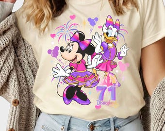 Minnie Daisy Disneyland 71st anniversary Shirt, Disney Besties Shirt, Disneyworld Shirt, Platinum celebration Tee 71 years of magic shirt