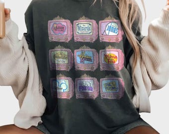 Retro Disney Channel Film Fernsehen T-Shirt, Disneyland Familie Passendes Shirt, Disney Channel High School Musical Hannah Montana Shirt