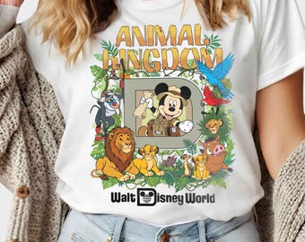 Disney Animal Kingdom 2026 Comfort Farben Shirt, Benutzerdefinierte Safari Mickey Minnie Tee, passende Familien Reise Shirt
