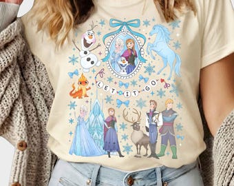 Retro Disney Prinzessin Elsa Bow Shirts, Elsa Shirt, Frozen Shirts, Disney Girls Trip, Disney World Shirts, Disneyland Shirt, Frozen Kokette