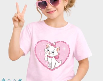 Disney Marie Baby T-Shirt, Disney World T-Shirt, The Aristocats Baby T-Shirt, Magic Kingdom Shirts, Frauen Baby T-Shirt Girly ästhetisches BTW Disneyland Shirt