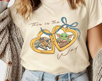 Grogu Milennium Falcon Locket, Star Wars This Is The Way T-Shirts, This is the Way Shirts, Mandalorian Shirts