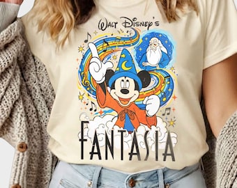 Komfortfarben Fantasia Zauberer Micky Shirt, Walt Disney Fantasia Micky Shirt, Fantasia Micky T-Shirt, Disneyland Trip, Fantasmic Shirt