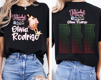 Sudadera de concierto de Olivia Rodrigo, camiseta de la gira de Olivia 2026, camiseta de la gira Unraveled de Olivia, sudadera con capucha con la lista de álbumes de Olivia, top de The Olivia Unraveled, S7
