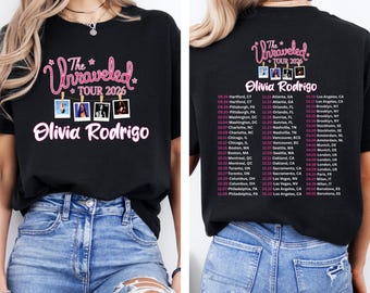Camiseta de Olivia Rodrigo, The Unraveled Olivia Tour 2026, Jersey con la lista de canciones de Olivia GUTS, Sudadera con capucha del concierto de Olivia Rodrigo, Gira de Olivia 2026 Reino Unido, S6