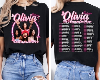 Camiseta de concierto de Olivia Rodrigo, jersey para amantes de los conciertos, camiseta de concierto de música, camiseta superior de Olivia, sudadera con capucha del personaje de Olivia, gira de Olivia 2026 por el Reino Unido, S5