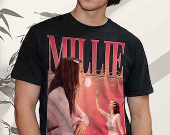 Millie Bobby Brown T-shirt - Een gepersonaliseerd vintage cadeau voor hem/haar.