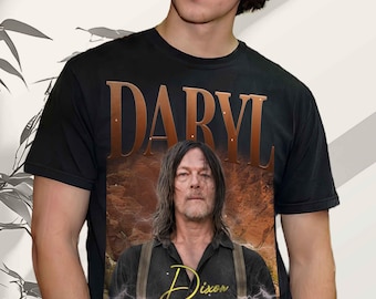 Vintage 90s Bootleg Style Daryl Dixon T-Shirt, Daryl Dixon The Walking Dead Movie Gifts For Man And Women Unisex T-Shirt