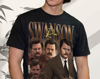 Ron Swanson Collage T-Shirt: Parks and Rec Fan Apparel