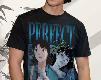 Perfect Blue Anime T-Shirt: Vintage Style Graphic Tee, Anime Movie Fan Merch Gift, Classic Japan Animation Style T-Shirt