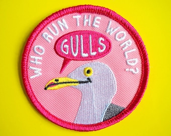 Who Run The World? Gulls Iron on Patch - The orginal patch by hello DODO