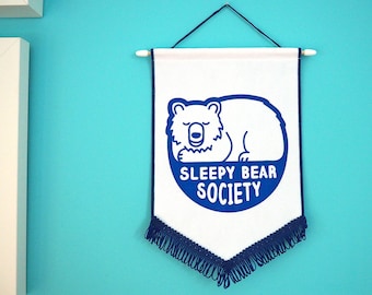 Sleepy Bear Society Pennant Flag