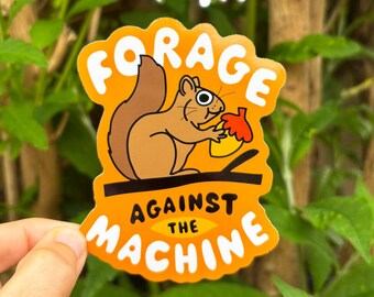 Forage Against The Machine Vinyl Sticker