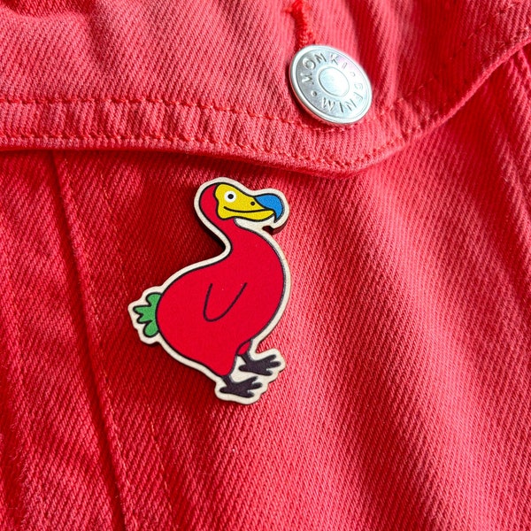 Dodo Wooden Pin Badge