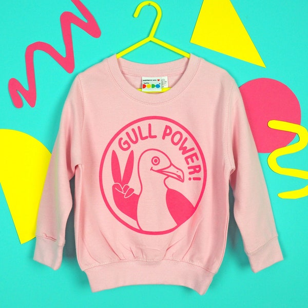 Kids Feminist Sweatshirt Gull Power