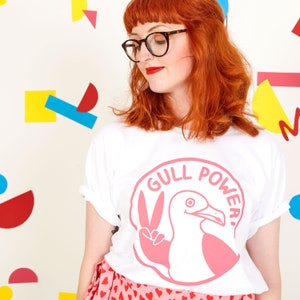 Gull Power T-shirt, Girl Power Seagull T-shirt image 1