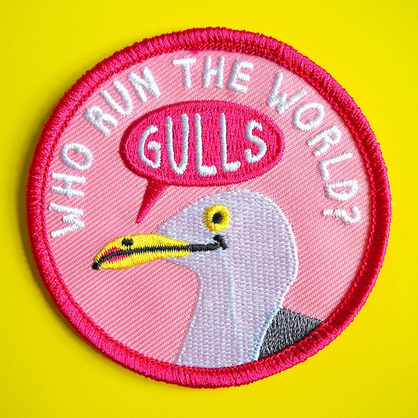 Who Run The World? Gulls Iron on Patch - The orginal patch by hello DODO