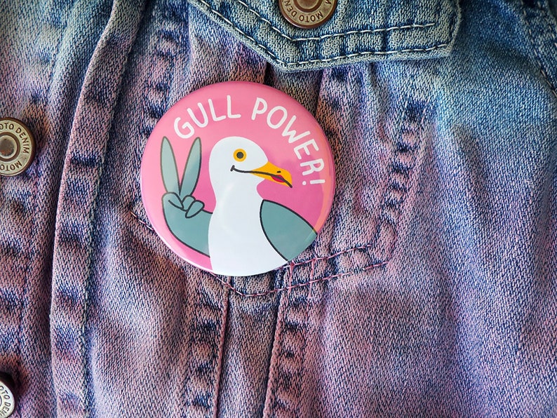 Feminist Seagull Button Badge image 1