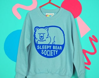Kids Sleepy Bear Society Sweatshirt