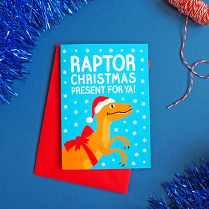 Dinosaur Christmas Cards, Funny Holiday Card Set, Raptor Christmas Cards, Alternative Xmas Cards, Christmas Dinosaur Card, Mulled Wine Card image 6