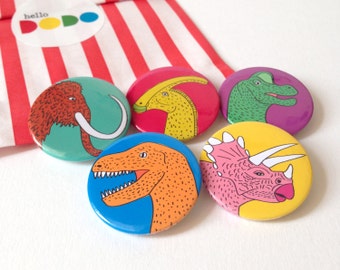 Dinosaur Badges Pack