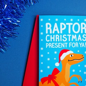 Dinosaur Christmas Cards, Funny Holiday Card Set, Raptor Christmas Cards, Alternative Xmas Cards, Christmas Dinosaur Card, Mulled Wine Card image 2