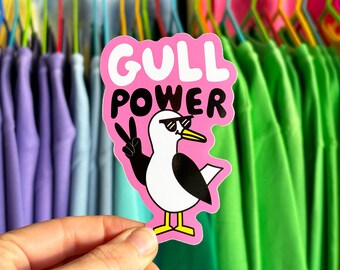 Gull Power - Vinyl Sticker - Girl Empowerment Sticker - Fully Waterproof