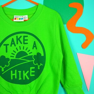 Take a Hike Kids Adventure Sweatshirt in Green image 3