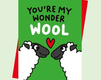 You’re my Wonder Wool - Cute Valentines Card
