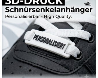 Clip personalizado para cordones | Etiqueta para zapatillas impresa en 3D con nombre | Etiqueta personalizada para zapatos | Regalo para amantes de las zapatillas