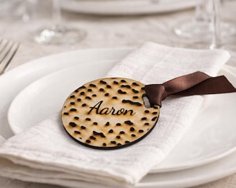 Custom Passover Matzah Place Cards