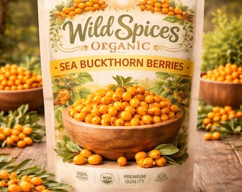 BIO Sanddornbeeren | Wild Geerntetes Superfood | Vitamin- C-reich | Getrocknete Kräuterfrüchte
