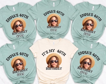 Spersonalizowane koszulki urodzinowe: spersonalizowane koszulki ze zdjęciem na imprezę