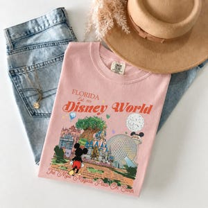 Vintage Mickey Disneyworld Comfort Colors Shirt, Retro Mickey And Friends Shirts, Walt Disneyworld Tee, Disney 2026 Trip Disney Vacation Tee image 5