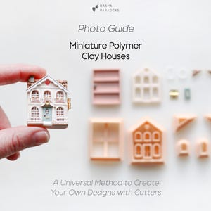 Fotogids voor miniatuurhuis van polymeerklei | Stapsgewijze zelfstudie over snijder (pdf-download)