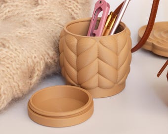 Screw Top Containers STL, Small Storage Jars, Knitting Notions Organizer