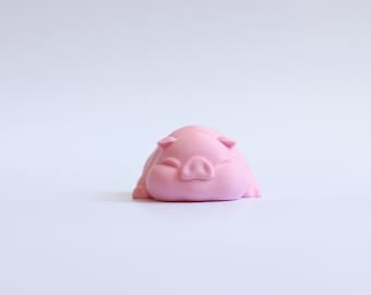 Sleeping Pig 3D Model – Support-Free Desk Pet STL File (Digital Download)